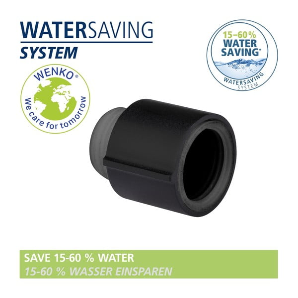 Čierny sprchový set z nerezovej ocele 120 cm Young - Wenko-image-3