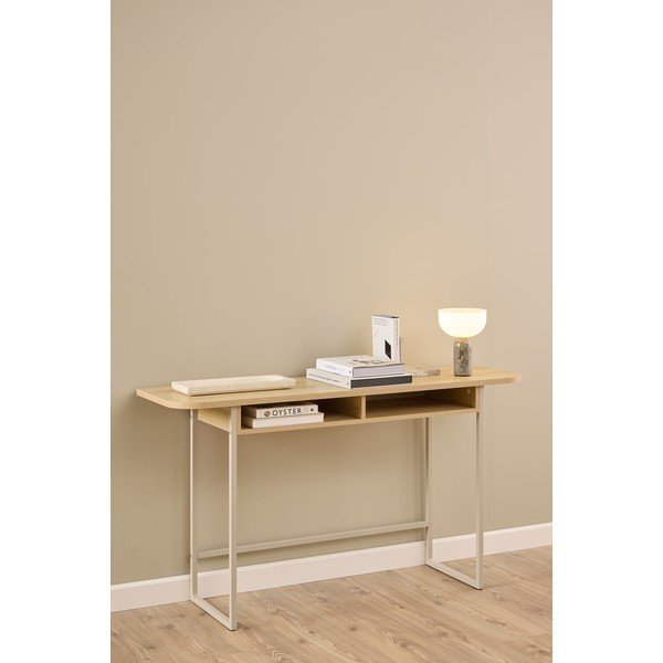 Konzolový stolík v dekore duba v prírodnej farbe 40x140 cm Darlington – Actona-image-1