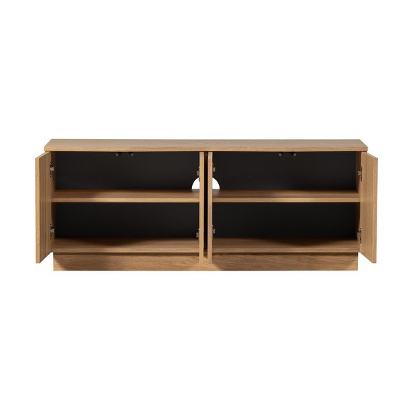 TV stolík z dubového dreva v prírodnej farbe 133x52x45 cm Zuma – WOOOD-image-3