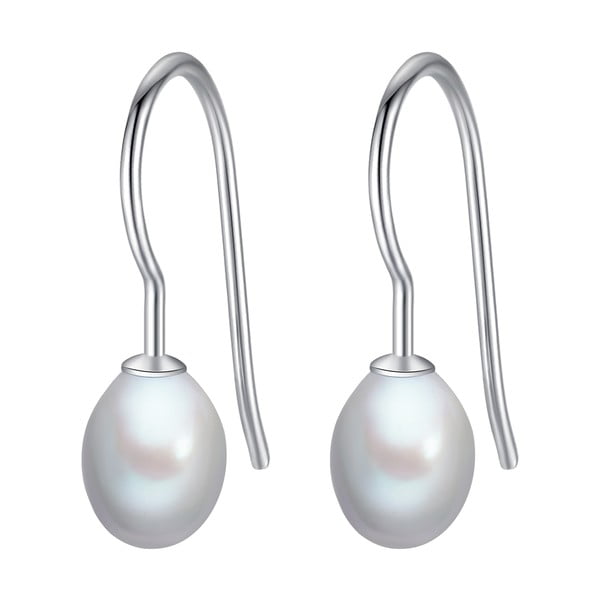 Striebristosivé perlové náušnice v tvare slzy Chakra Pearls