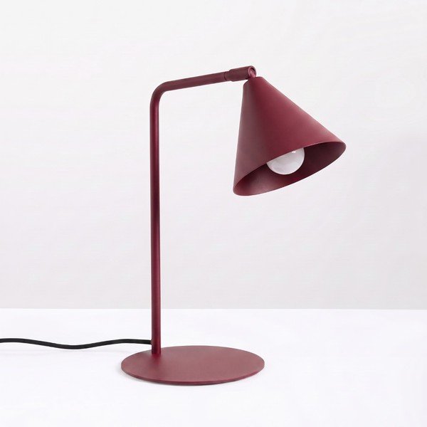 Vínovočervená oceľová stolová lampa s ohýbateľnou konštrukciou (výška  35 cm) Zylo – Sollux-image-4