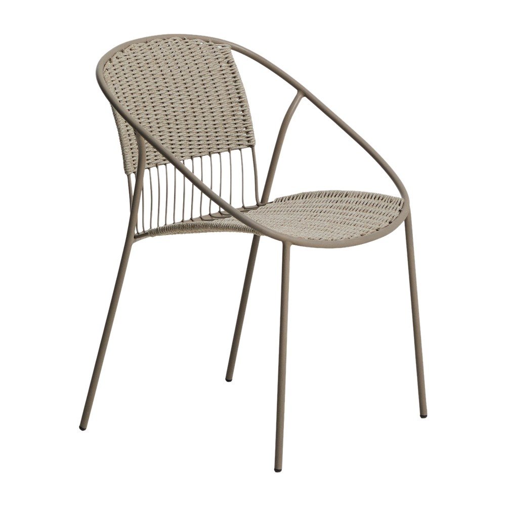 Taupe záhradná stolička Atrani – Kave Home