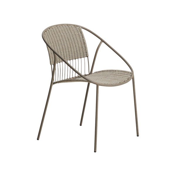 Taupe záhradná stolička Atrani – Kave Home