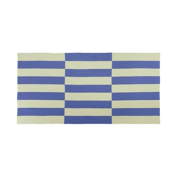 Svetložltá/modrá bavlnená plážová osuška 100x160 cm Su – noo.ma