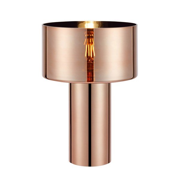 Sklenená stolová lampa v ružovo zlatej farbe (výška  32 cm) Corin – Markslöjd