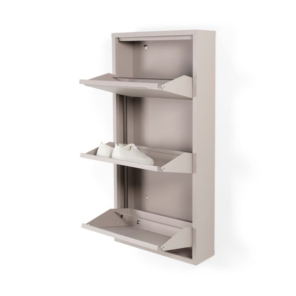 Taupe kovová výklopná skrinka na topánky 50x103x15 cm Billy – Spinder Design-image-2