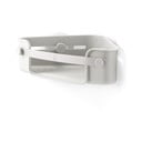 Sivá rohová samodržiaca kúpeľňová polička z recyklovaného plastu Flex Adhesive – Umbra