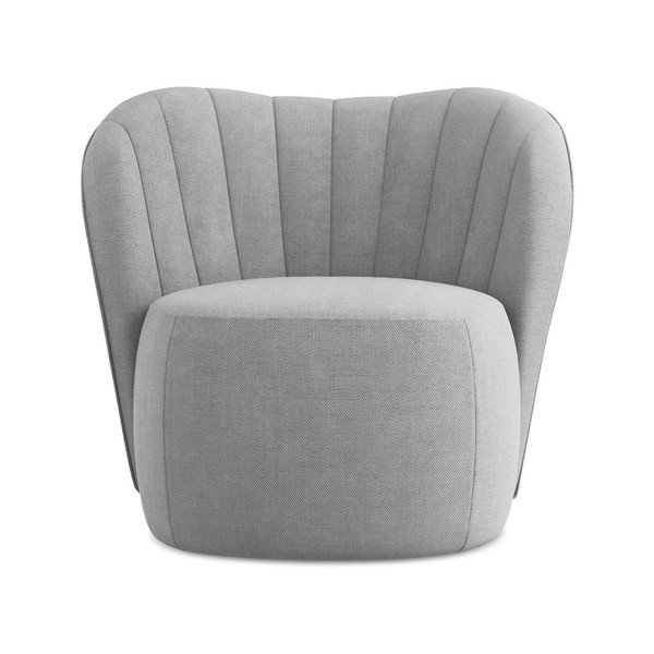 Sivé ženilkové kreslo Keloa – Makamii-image-1