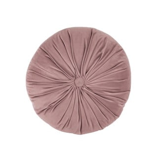 Svetloružový zamatový dekoratívny vankúš Tiseco Home Studio Velvet, ø 38 cm