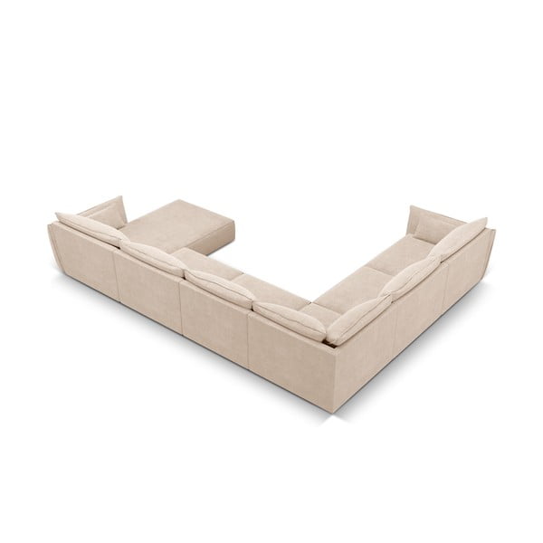 Béžová rohová pohovka (ľavý roh) Vanda - Mazzini Sofas-image-3