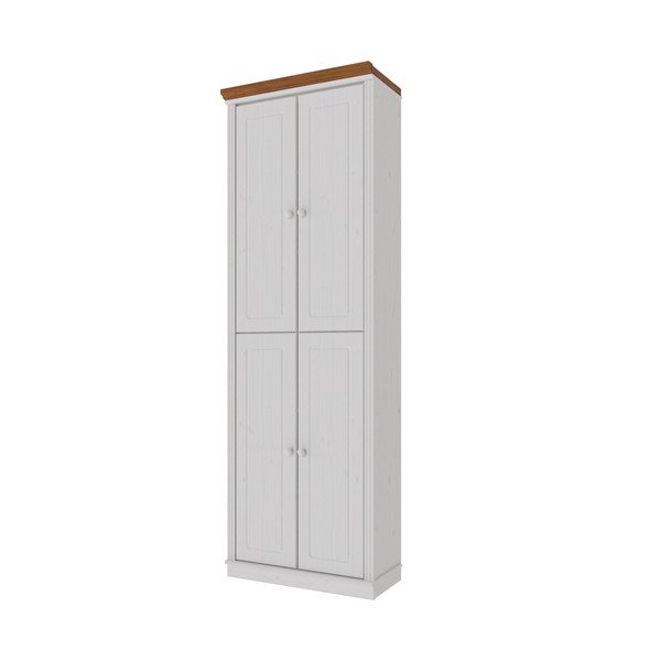 Biela/jantárová skriňa z borovicového dreva 74x223x37 cm Anita – Støraa-image-2