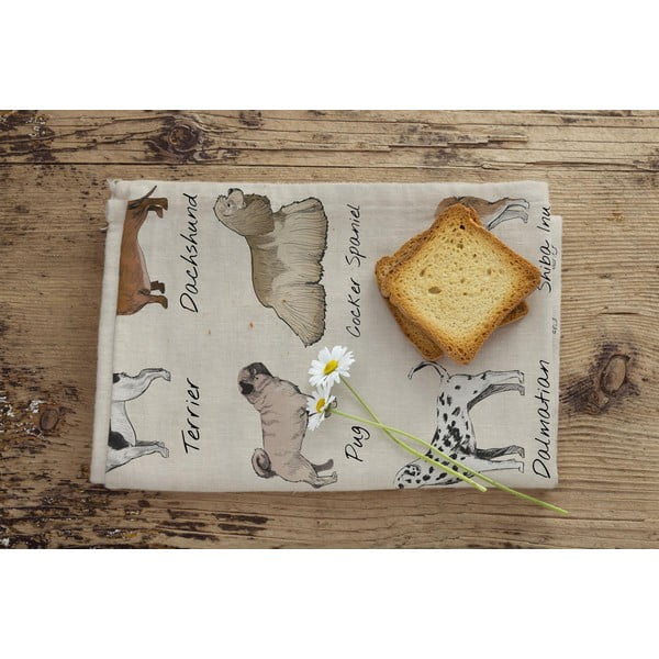 Súprava 2 obrúskov Little Nice Things Dog Types, 47 x 65 cm-image-1