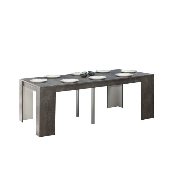 Sivý rozkladací jedálenský stôl TemaHome Elastic-image-2