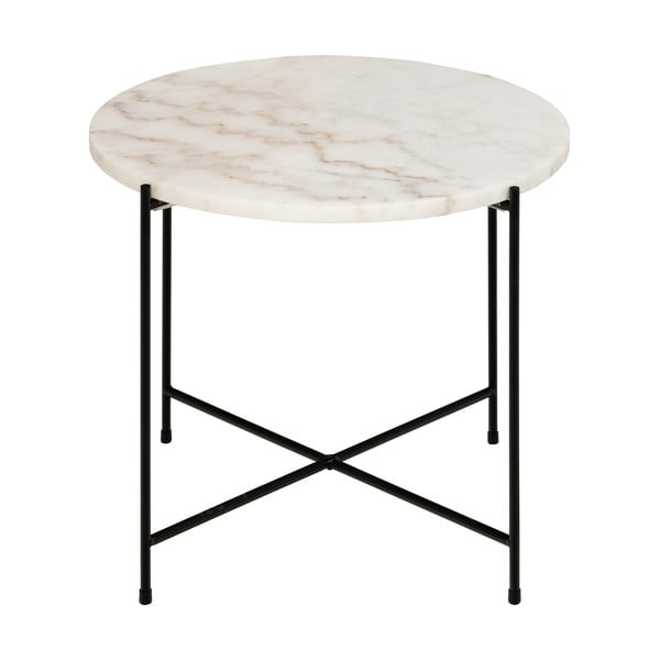 Okrúhly odkladací stolík s mramorovou doskou ø 52 cm Avila – Actona-image-4