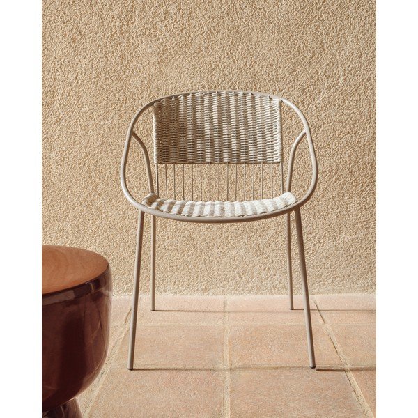 Taupe záhradná stolička Atrani – Kave Home-image-3