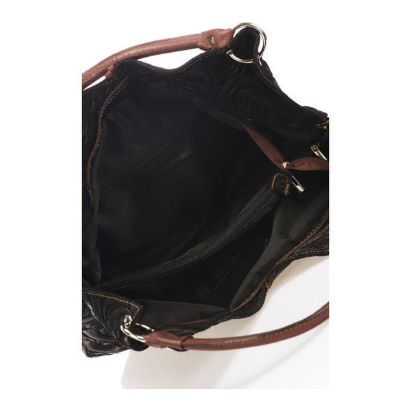 Čierna kožená kabelka Giorgio Costa Terst-image-3