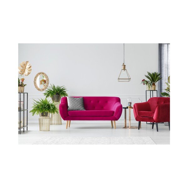 Ružová dvojmiestna pohovka Mazzini Sofas Amelie-image-2