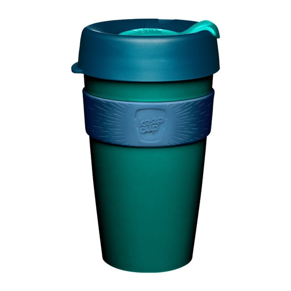 Zeleno-modrý cestovný hrnček s vekom KeepCup Polaris, 454 ml