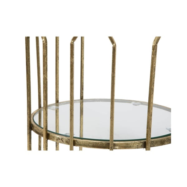 Okrúhly odkladací stolík so sklenenou doskou ø 35 cm Tunisi – Mauro Ferretti-image-4