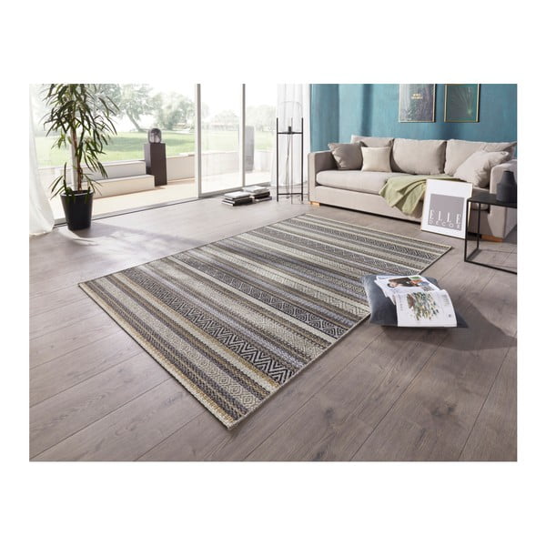 Modrý koberec vhodný aj do exteriéru Elle Decoration Bloom Rodez, 80 × 150 cm-image-1