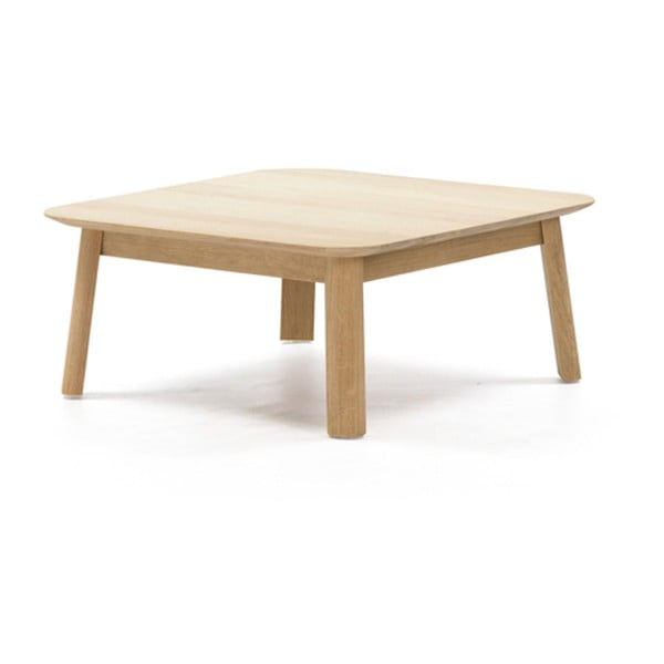 Konferenčný stolík z dubového dreva PLM Barcelona, 80 x 80 cm