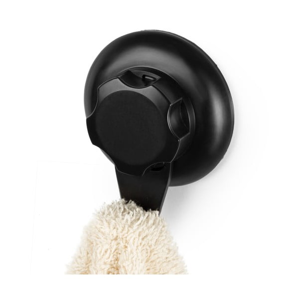 Čierny samodržiaci nástenný háčik Compactor Bestlock Black Single Hook-image-4