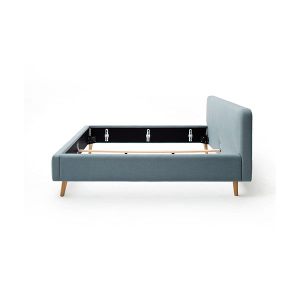 Sivomodrá čalúnená dvojlôžková posteľ bez roštu 140x200 cm Mattis – Meise Möbel-image-4