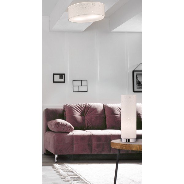 Biela stolová lampa s textilným tienidlom (výška  35 cm) Thor – Fischer & Honsel-image-4