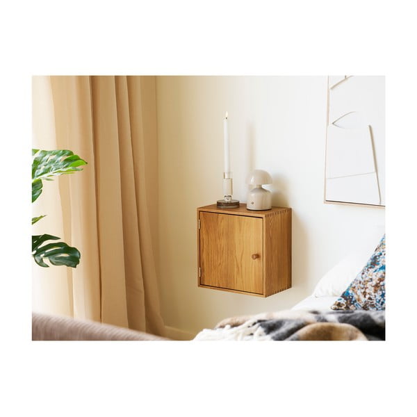 Poschodová polica z dubového dreva v prírodnej farbe 18 cm Townsville – House Nordic-image-1