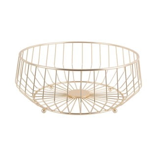 Kovový košík na ovocie v zlatej farbe PT LIVING Linea, ø 34 cm