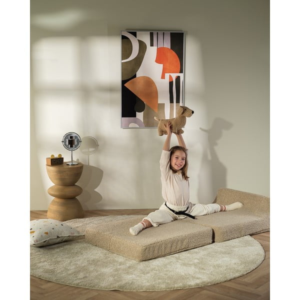 Svetlohnedé detské kresielko z textílie buklé Flipster – Wigiwama-image-4