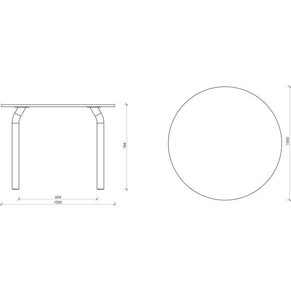 Okrúhly jedálenský stôl s doskou v dubovom dekore ø 100 cm Meko – noo.ma-image-3