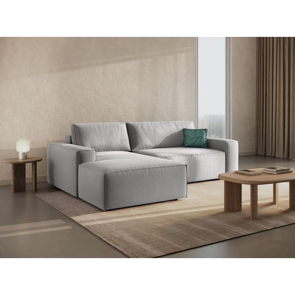 Svetlosivá rozkladacia rohová pohovka (ľavý roh) Jodie – Micadoni Home-image-1