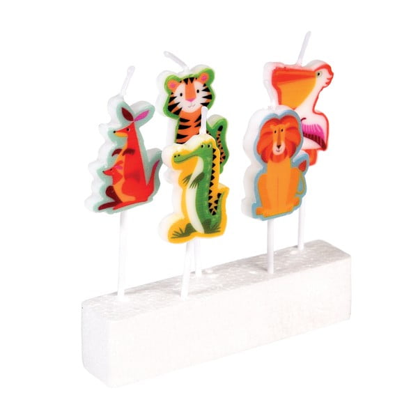 Tortové sviečky v súprave 5 ks Colourful Creatures – Rex London-image-2