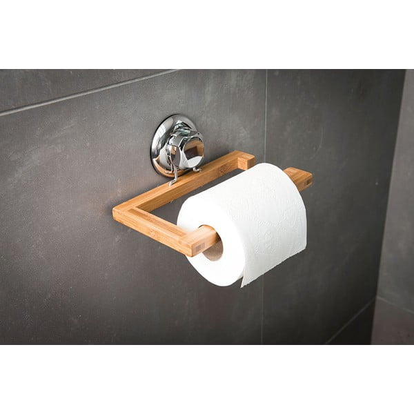 Bambusový nástenný držiak na toaletný papier Compactor-image-1