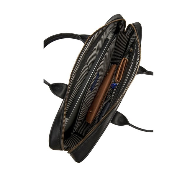 Kožená taška na notebook The Harvey, čierna-image-3