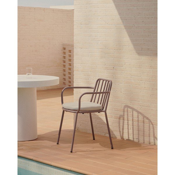 Fialové kovové záhradné stoličky v súprave 4 ks Bramant – Kave Home-image-1