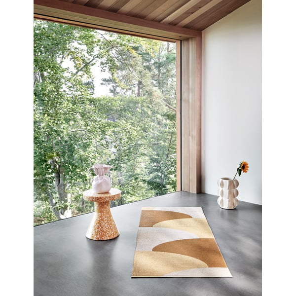 Okrovožltý vnútorný a vonkajší behúň 70x270 cm Hill Ochre Pale Yellow – Pappelina-image-3