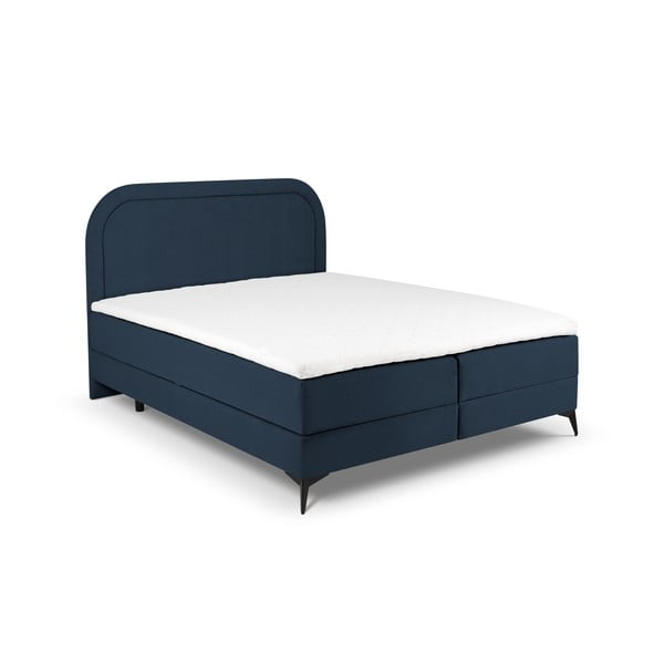 Tmavomodrá boxspring posteľ s úložným priestorom 180x200 cm Eclipse – Cosmopolitan Design