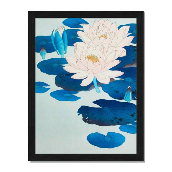 Obraz v ráme Liv Corday Asian Blue Pond, 30 x 40 cm