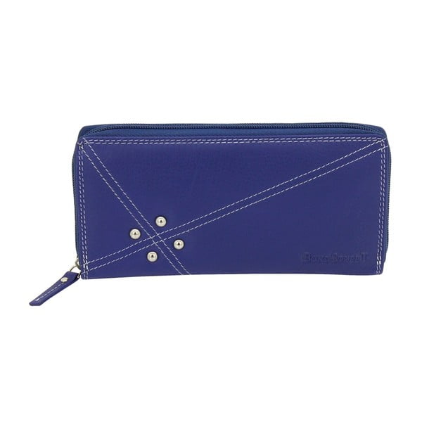Modrá peňaženka z teľacej kože Friedrich Lederwaren Shoe
