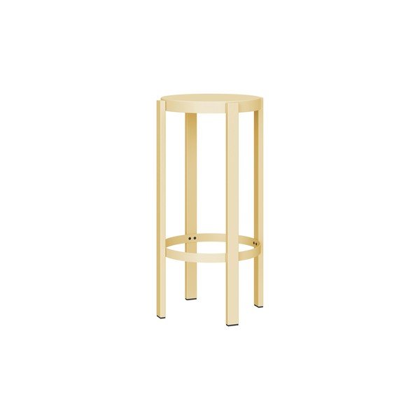 Žltá oceľová barová stolička (výška sedadla 75 cm) Doon – noo.ma