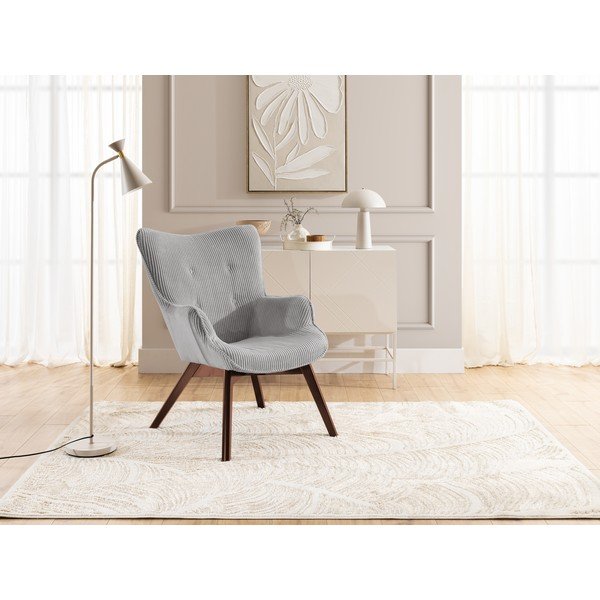 Sivé menčestrové kreslo Niko – Ropez-image-4