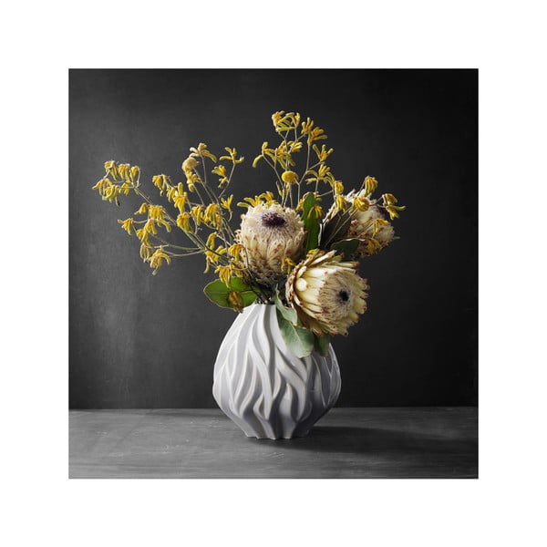 Biela porcelánová váza Morsø Flame, výška 23 cm-image-2