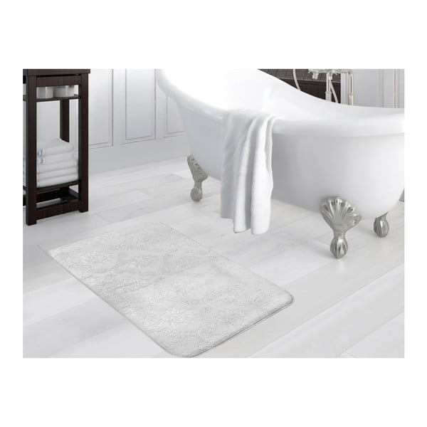 Sivá kúpeľňová predložka Smooth, 80 × 140 cm