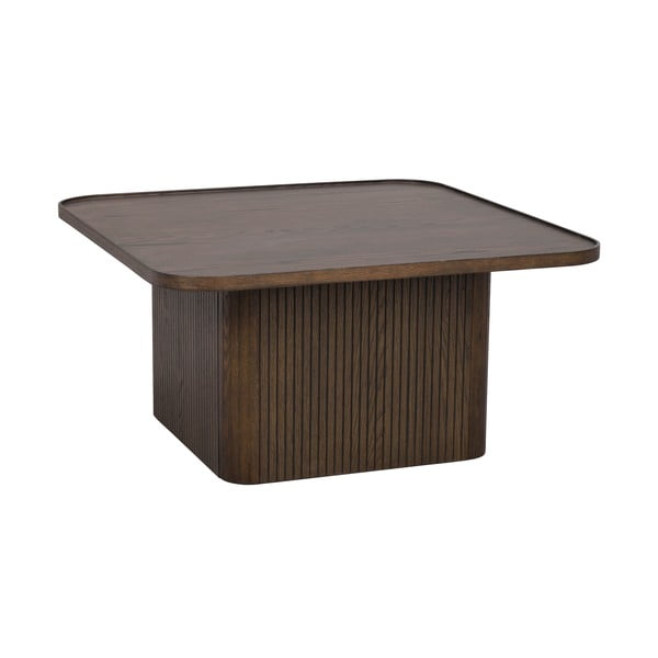 Tmavohnedý konferenčný stolík v dekore duba ø 80 cm Sullivan – Rowico-image-2