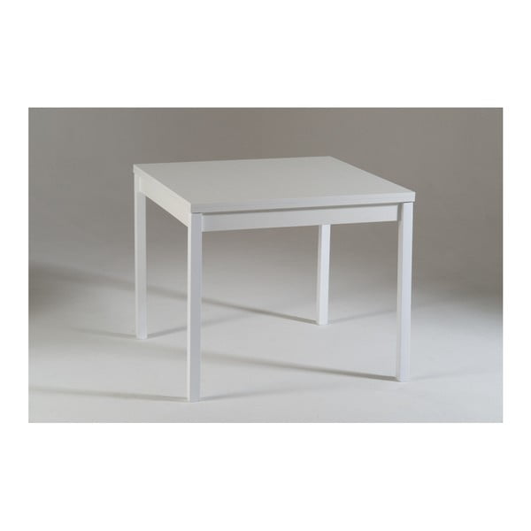 Biely drevený rozkladací jedálenský stôl Castagnetti Top, 90 cm