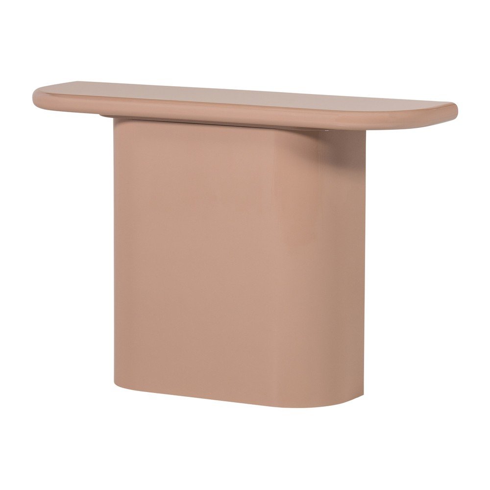 E-shop Svetloružový lesklý konzolový stolík 30x120 cm Nocta – WOOOD