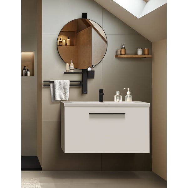 Nástenné zrkadlo s poličkou/s vešiakom ø 51 cm ALU+ – Ideal Standard-image-2