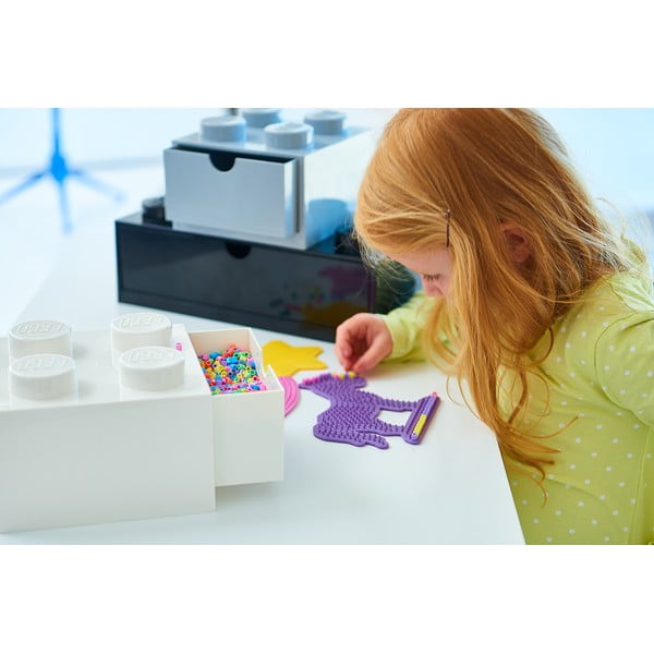 Čierny stolový box so zásuvkou LEGO® Brick, 31,6 x 11,3 cm-image-3